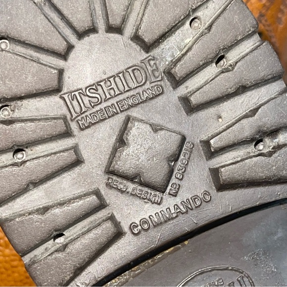 Itshide Brouge Oxfords Men’s Commando Style Chunky Sole Made In England Brown - Picture 14 of 15